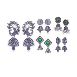 Sangria Silver-Plated Alloy Earrings-89
