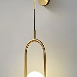KINIS Gold-Toned & White Metal Quirky Spherical Shaped Wall Lamp-picture-13