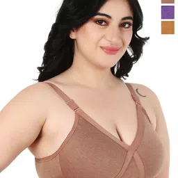Designer Bugs Zan Pack of 3 Full Coverage T-shirt Bra-picture-29