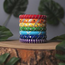 Taasha Craft Set Of 7 Threads Bangles-image-12