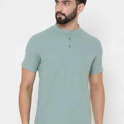 Duke Men Solid Henley Neck Cotton T-shirt-picture-27