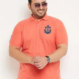 GET GOLF Men Plus Size Solid Polo Collar Cotton T-shirt-picture-12