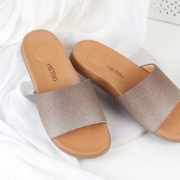 Metro Women Embellished Open Toe Flats-17