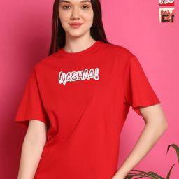 Metronaut Women Pack Of 2 Graphic Printed Round Neck Cotton Oversized T-shirts-image-30