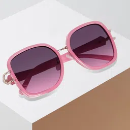 Peter Jones Eyewear Unisex Oversized Sunglasses with UV Protected Lens RD007PK-Pink-40