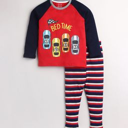 YK Boys Red & Black Printed Night suit-picture-47