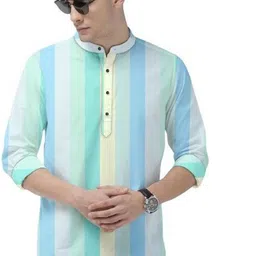 ISUEL FAB Men Multi Stripes Printed Casual Shirt-image-58