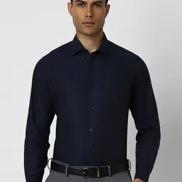 Van Heusen Men Spread Collar Geometric Printed Cotton Formal Shirt-image-90