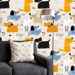 ArtzFolio Printed UV-Resistant Anti-Bacterial Hand-Drawn Animals Peel & Stick Wallpaper-image-24