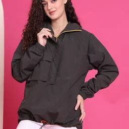 HOUSE OF VEDAS Waterproof Hooded Rain Jacket-image-100