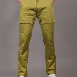 ZAYSH Men Regular Fit Mid-Rise Cotton Cargo Jeans-picture-25