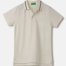 United Colors of Benetton Boys Polo Collar Pure Cotton T-shirt-image-76