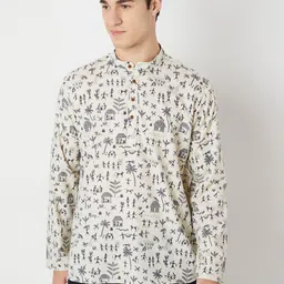 BELLAZO Tribal Printed Mandarin Collar Straight Kurta-picture-39
