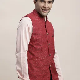 Turtle Printed Nehru Jacket image 3