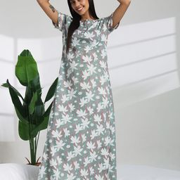 Bannos Swagger Women  Printed Maxi Nightdress-picture-58