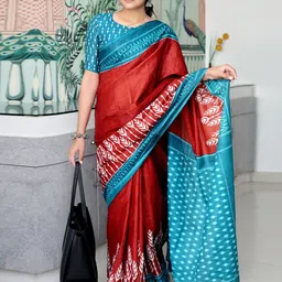 Mitera Ethnic Motifs Designer Ikat Saree-31