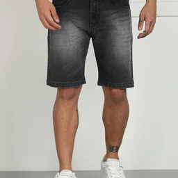 DENIMLOOK Men Solid Denim Shorts-picture-5