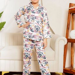 Stuffie Land Girls Printed Shirt with Trousers-image-49