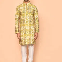 Arihant Rai Sinha Men Printed Regular Pure Cotton Kurta with Churidar-picture-31
