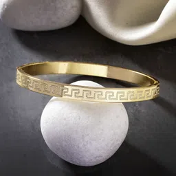 The Roadster Lifestyle Co Men Gold-Plated Kada Bracelet-51