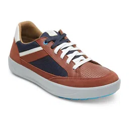 ERGON Men Colourblocked Leather Sneakers-44