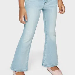 THE CHILDREN'S PLACE Girls Flared Mid-Rise Light Fade Stretchable Jeans-picture-29