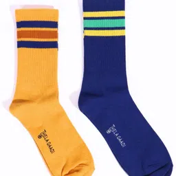 Thela Gaadi Unisex Pack Of 2 Calf Length Stripes Socks-image-73