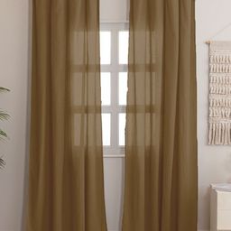 HOMEMONDE Brown Set of 2 Sheer Window Curtain-21