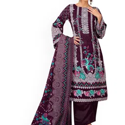 DRAVINAM Trends Printed Viscose Rayon Unstitched Dress Material-picture-28