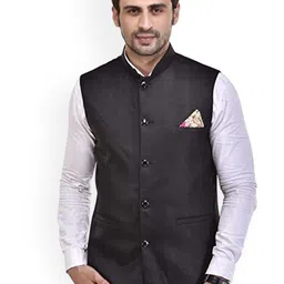 Seetoo Woven Design Nehru Jackets-picture-36