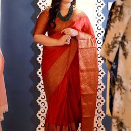 HANDSEL Woven Design Pure Silk Banarasi Saree-image-27