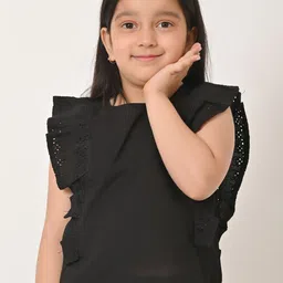 Cloth Bites Roll-Up Sleeves Cotton Crop Top-image-70