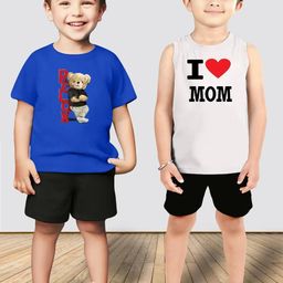 MGRS Boys Pure Cotton Printed T-shirt & Shorts-picture-30