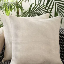 Jamio Firati White Set of 2 Square Cushion Covers-31