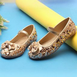 YK Girls Embellished Round Toe Ballerinas-picture-28