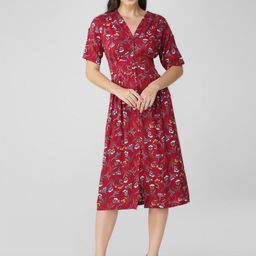 KALINI Floral Print Fit & Flare Maxi Dress-image-4