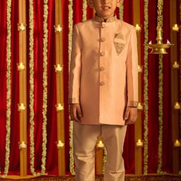 JBN Creation Boys Embroidered Sherwani Set-picture-29