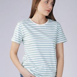 POSE CASUALS Women Striped T-shirt-image-41