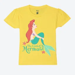 YK Disney Girls Graphic Printed Round Neck Pure Cotton T-Shirt-picture-33