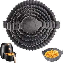 Air Fryer Silicone Pot 6 pcs with Ear Handles, Silicone Pot Liner NGB27 Airfryer Tray-image-79