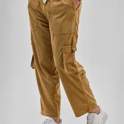Snitch Men Comfort Loose Fit Cargos Trousers-picture-13
