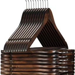 ASH AND ROH 20 Pieces Wooden Clothes Hangers-36