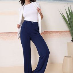 Kotty Relaxed-Fit Round Neck Crop-Top With Trousers Co-Ords-picture-36