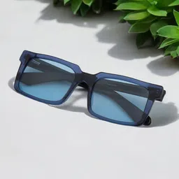 Ted Smith Unisex Rectangle Sunglasses with Polarised and UV Protected Lens-picture-0