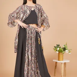 Unique Designers Girls Printed Ready to Wear Lehenga &-picture-40