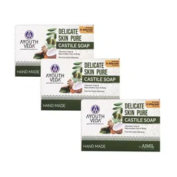 AYOUTHVEDA Set Of 3 Delicate Skin Pure Castile Soap - 110 g Each-picture-4
