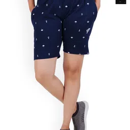 FEEL TRACK Women Pack Of 2 Printed Mid-Rise Cotton Shorts-image-60