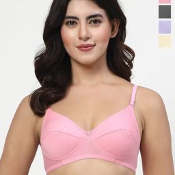 LILY enimsaj Pack Of 4 Full Coverage Non Padded Bra-picture-3