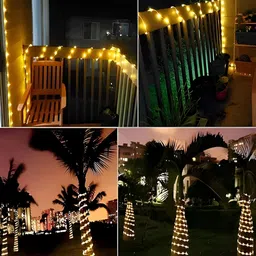 KAVYARA Yellow Rice Shape String Lights image 3