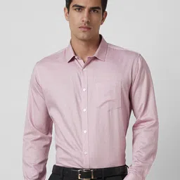 V Dot Men Slim Fit Spread Collar Geometric Printed Cotton Formal Shirt-image-73